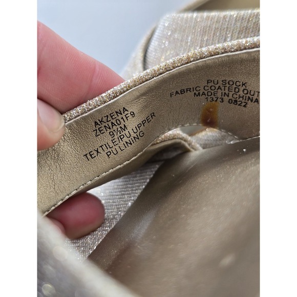 NEW Anne Klein Women's Zena Heeled Sandal - Platinum Sz 9.5 M - SEE PICS - Picture 7 of 14